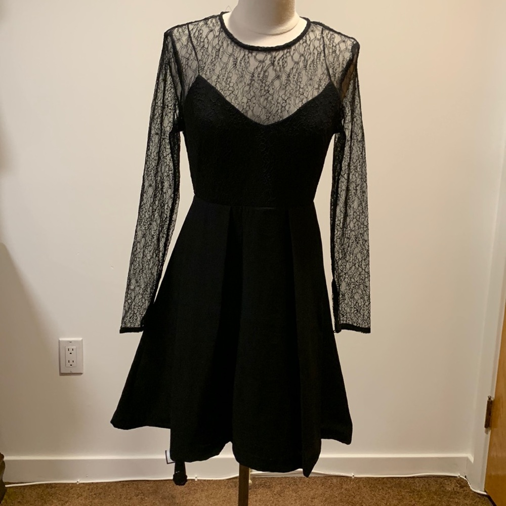 Sandro Black dress Long sleeve dress Cocktail dress